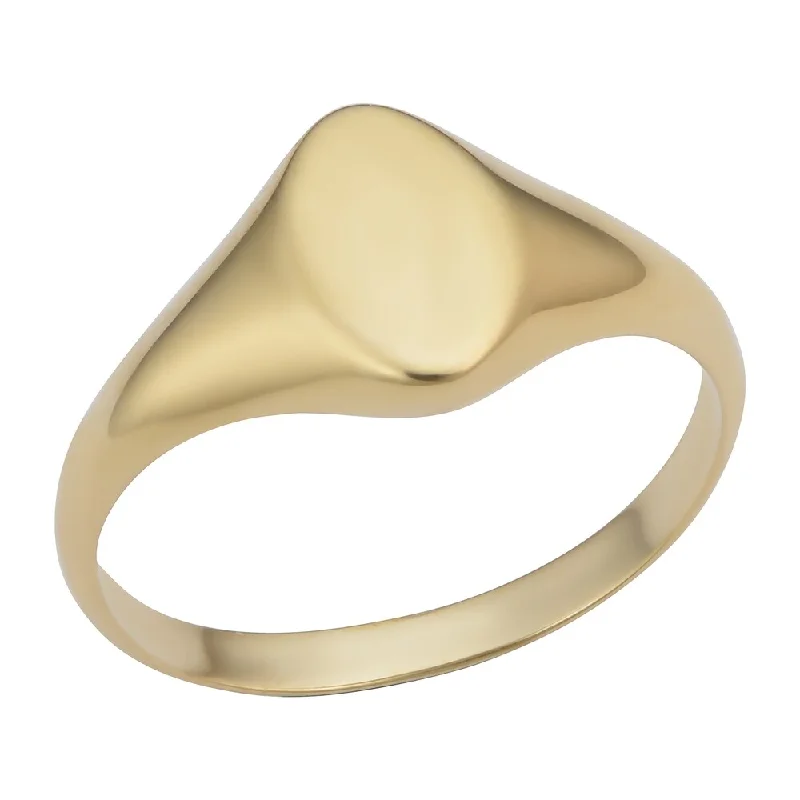 14k Yellow Gold Marquise Signet Ring (sizes 4-7)