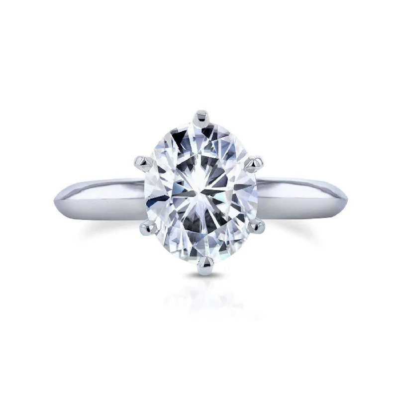 2.1ct Oval Knife-Edge Solitaire