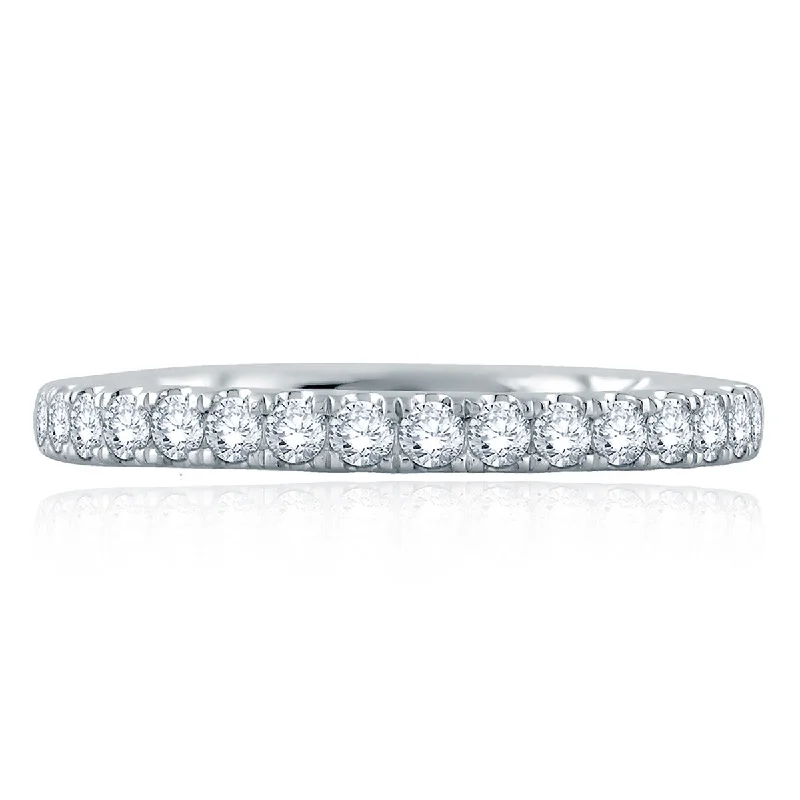 A. Jaffe French Pave Quilted Diamond Wedding Band MR2166Q/40