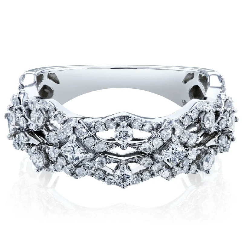 Annello by Kobelli 10k White Gold 2/3ct TDW Diamond Fashion Band