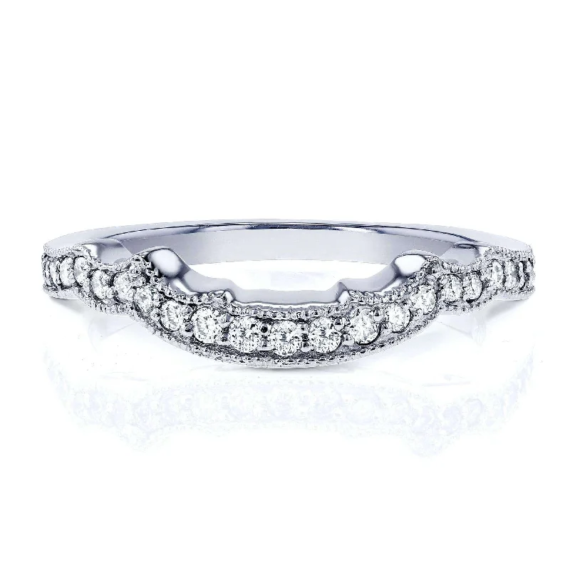 Contour Diamond Filigree Band