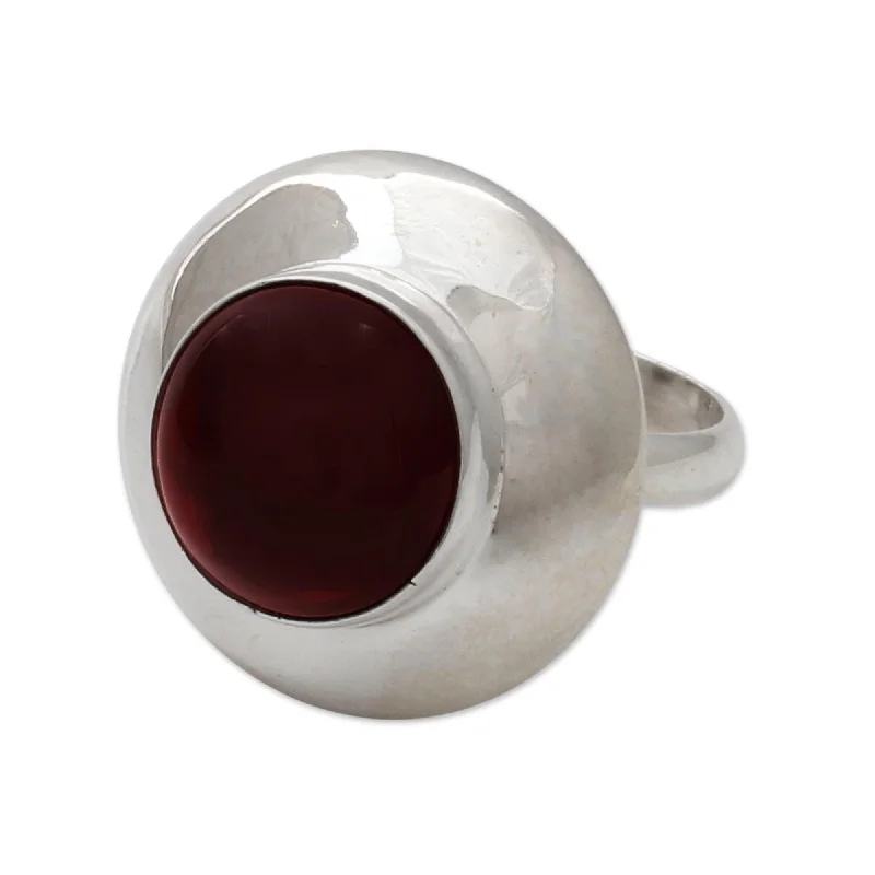 Novica Handmade In Moonlight Garnet Cocktail Ring