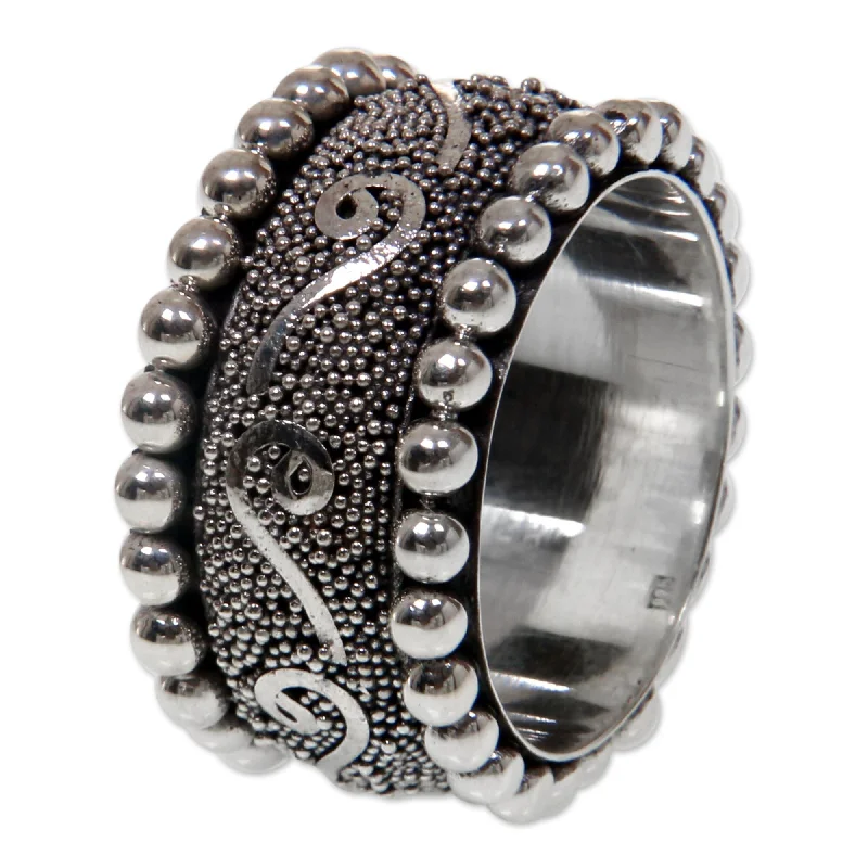 NOVICA Handmade Queen of Java Sterling Silver Ring (Indonesia)