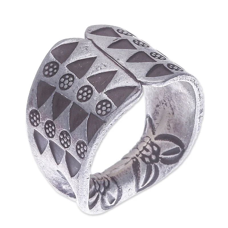 Novica Handmade The Enigma Silver Band Ring