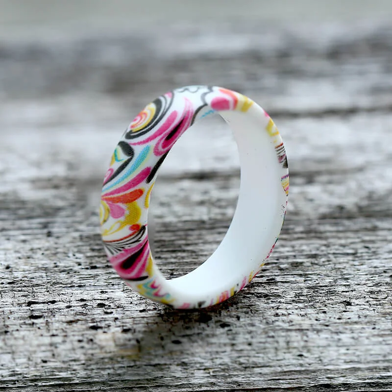 Paisley Pattern Silicone Ring