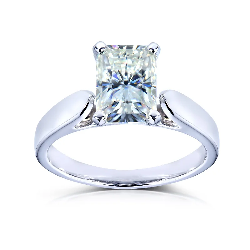 1.20 Carat Radiant Moissanite Simple Solitaire Ring