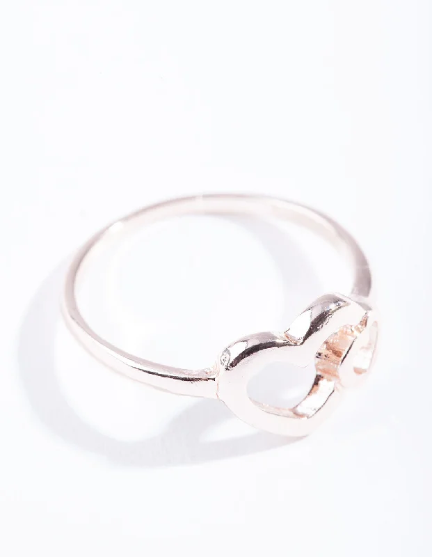 Gold Double Heart Ring