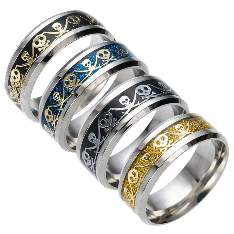 Wholesale Retro Exaggerated Pirate Captain Ring for Men and Women