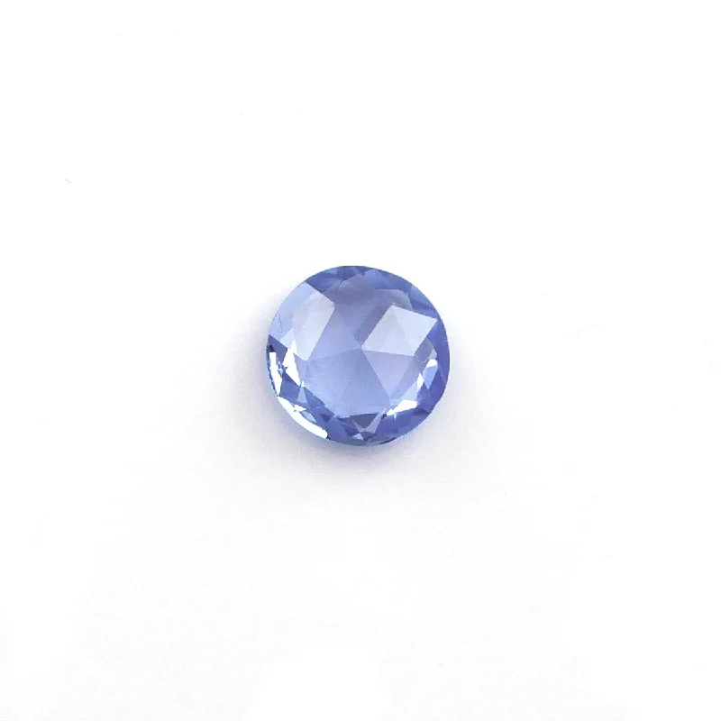 0.72ct 5.7mm Rose Cut Light Blue Sapphire