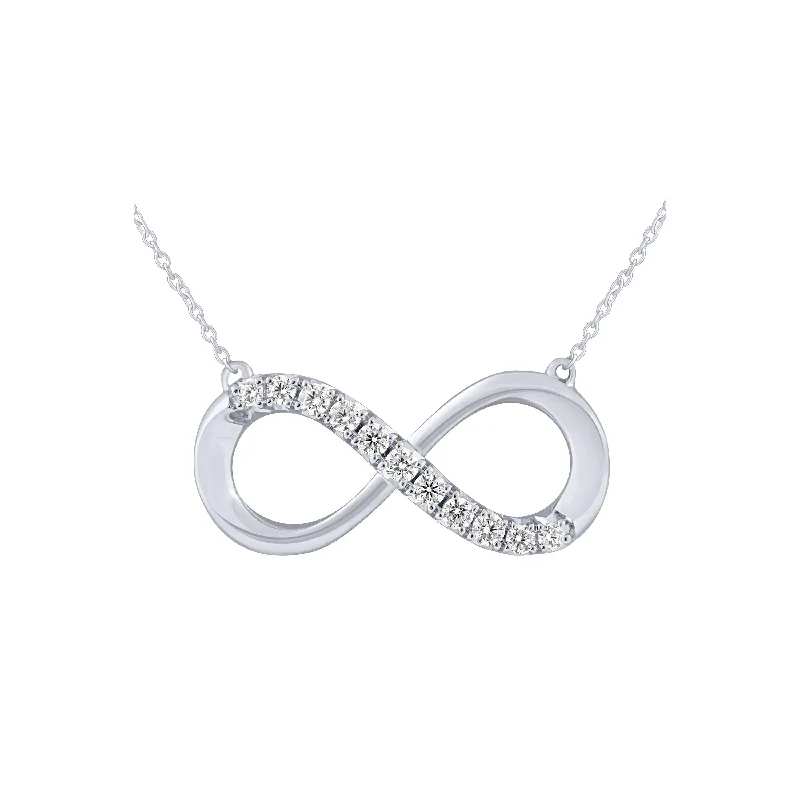 14K 0.25Ct Diamond Infinity Pendant