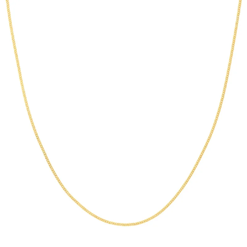 14k Gold 1.4mm Curb Link Chain 18"