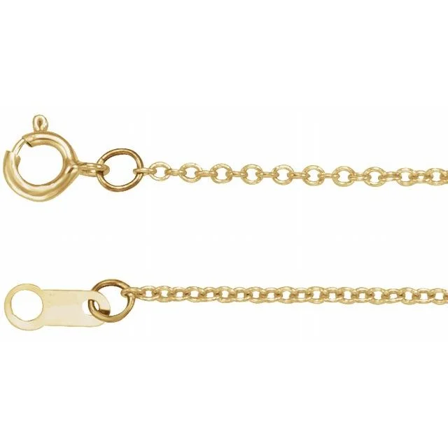 14K Yellow Gold 1.00mm Cable Chain Necklace