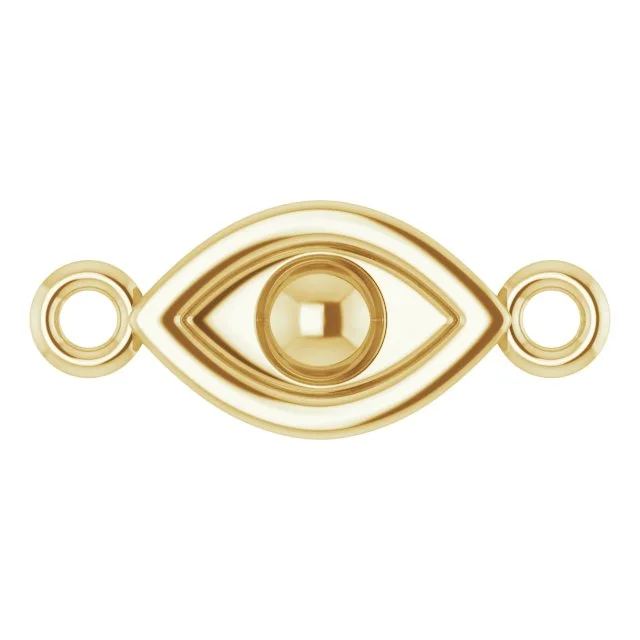 14K Yellow Gold Evil Eye Double Bail Charm by Stuller