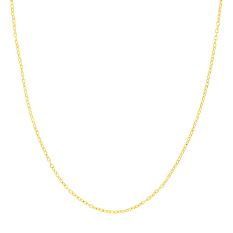 14kt 1.9mm Designer Rolo Chain, 18"