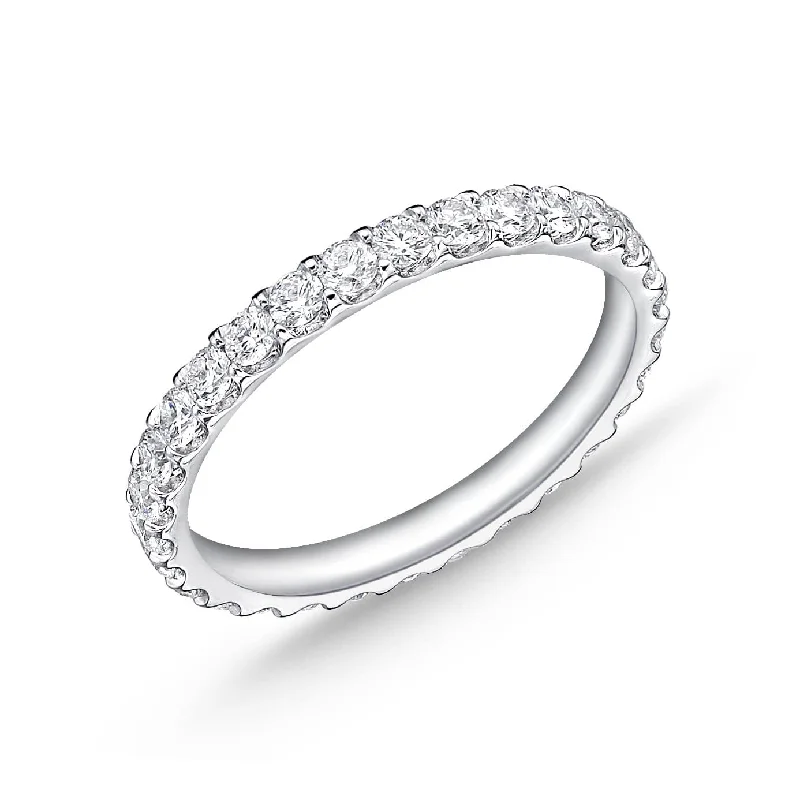 18K White Gold 1Ct Diamond Eternity Band