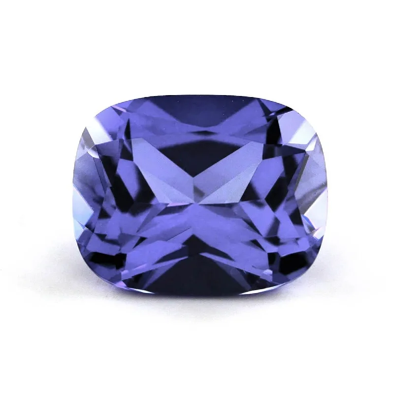 3.77ct 10x8mm Antique Cushion Light Bluish Purple Color Lab Grown Sapphire