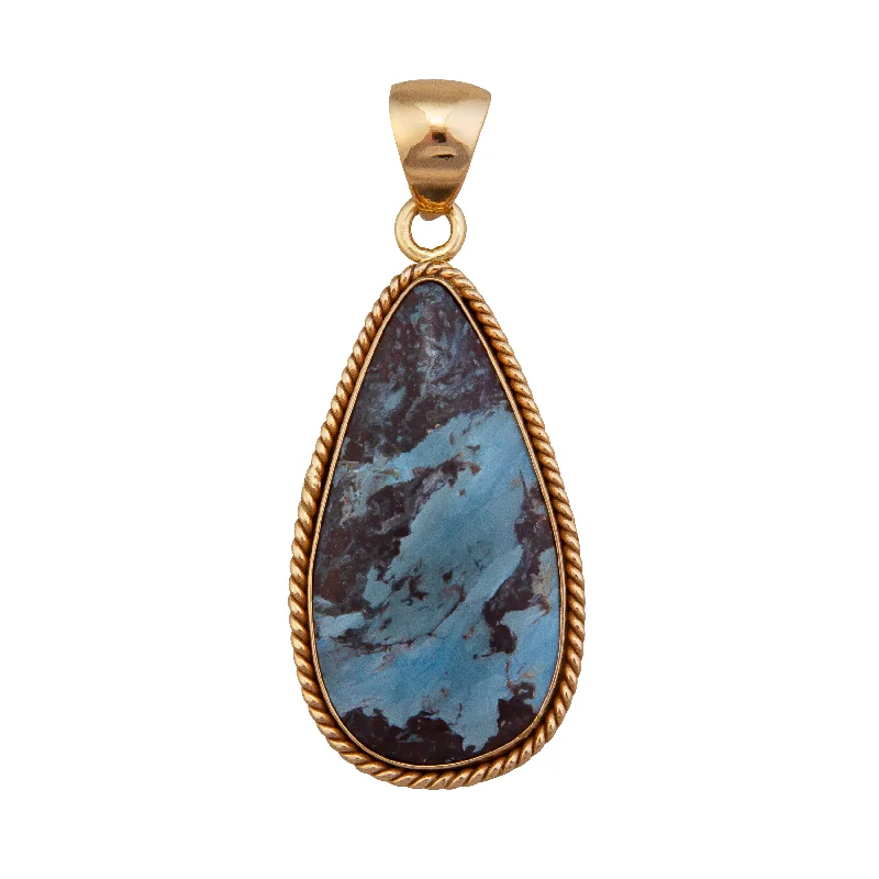 Alchemia Aztec Lapis Teardrop Rope Pendant