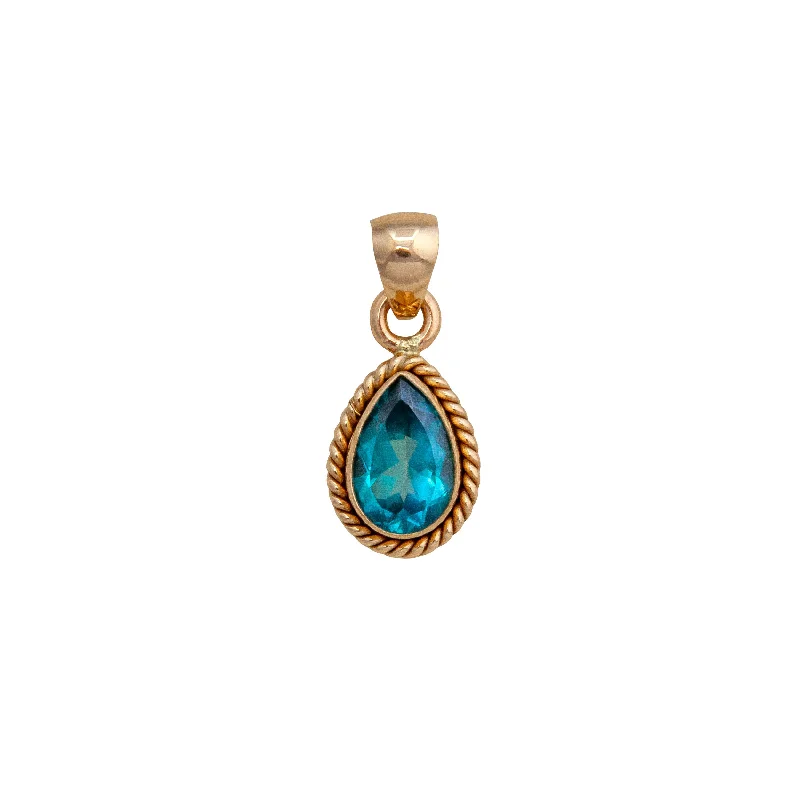 Alchemia Chrome Dioptase Teardrop Rope Pendant