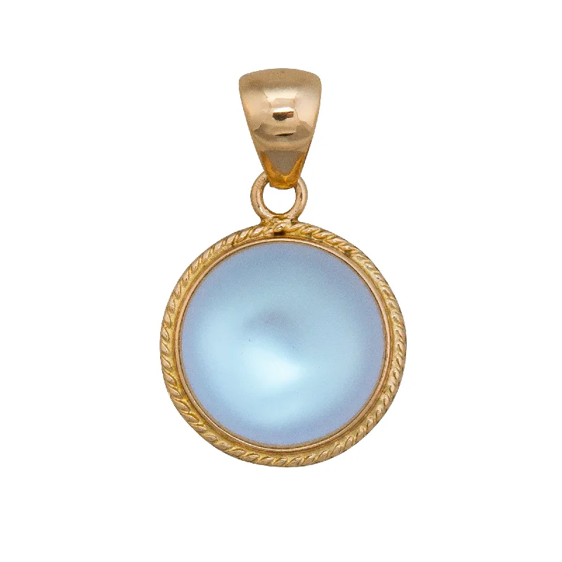 Alchemia Luminite Round Pendant with Detailed Edge