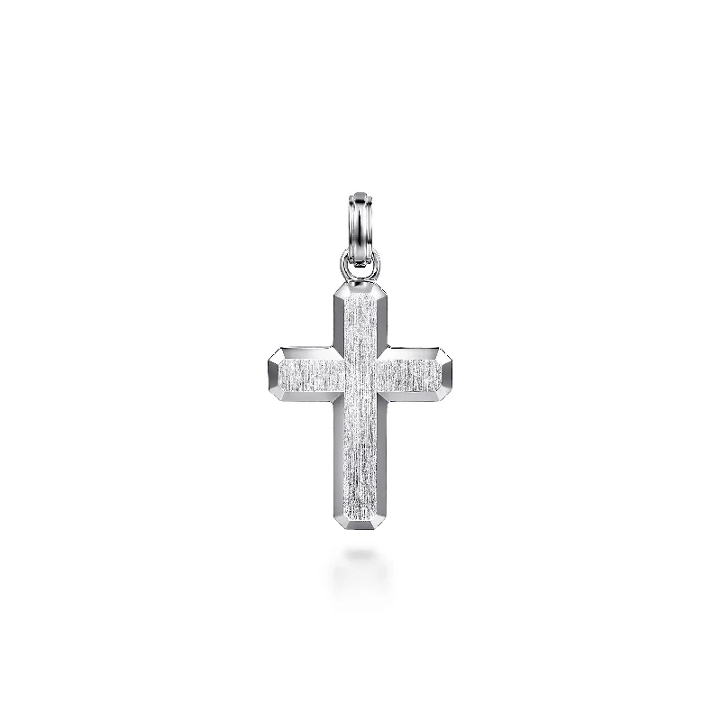 SS BRUSHED FINISH CROSS(CONTEMPORY COLLECTION)(NO CHAIN)