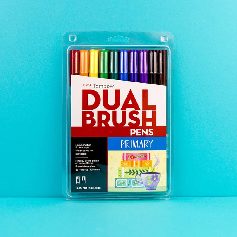 Dual Brush Pens 10-Pen Set - Primary Set