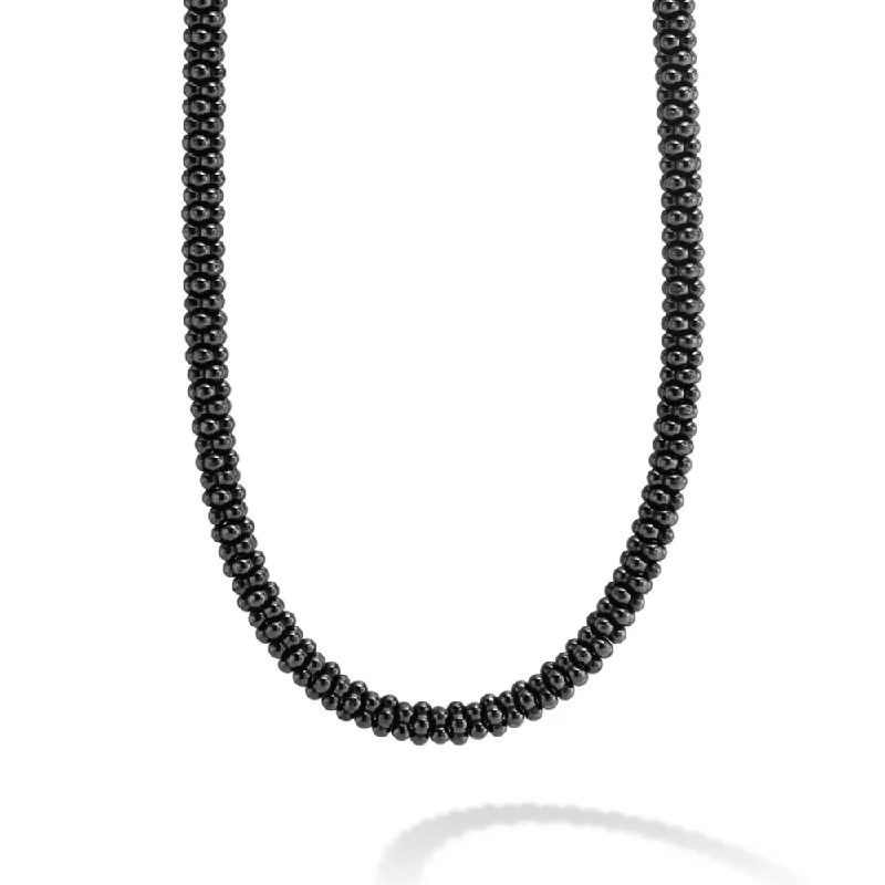 Lagos Black Caviar 5mm Ceramic Beaded Necklace