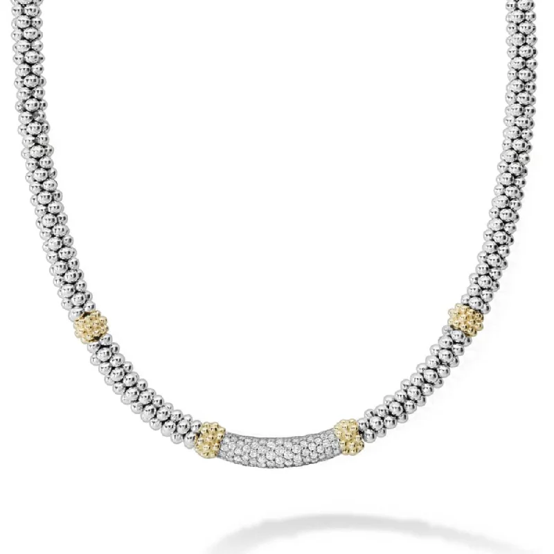 Lagos Caviar Lux Diamond Necklace