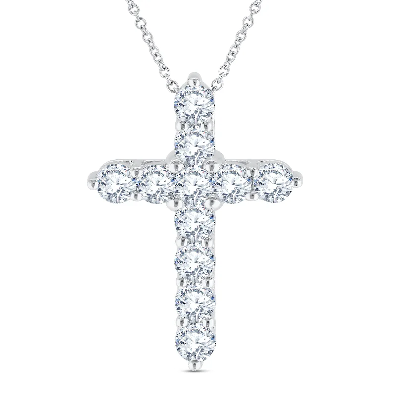 Lab Grown Diamond 2 Carat Cross Pendant