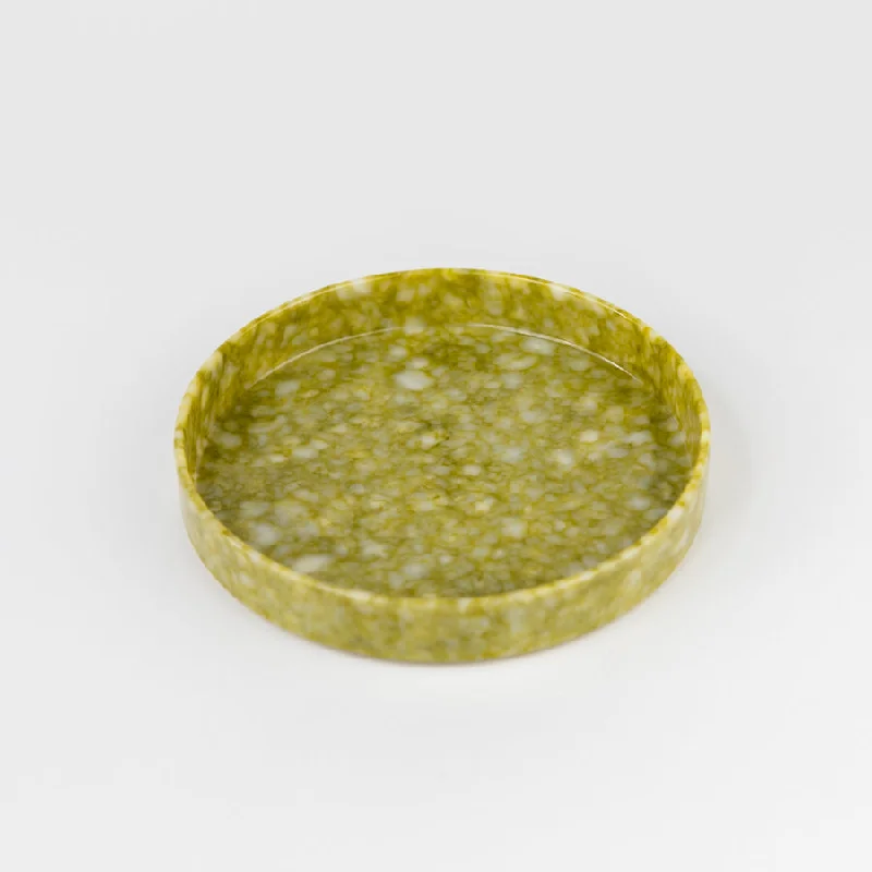 Marble Circle Desk Tray - Mustard