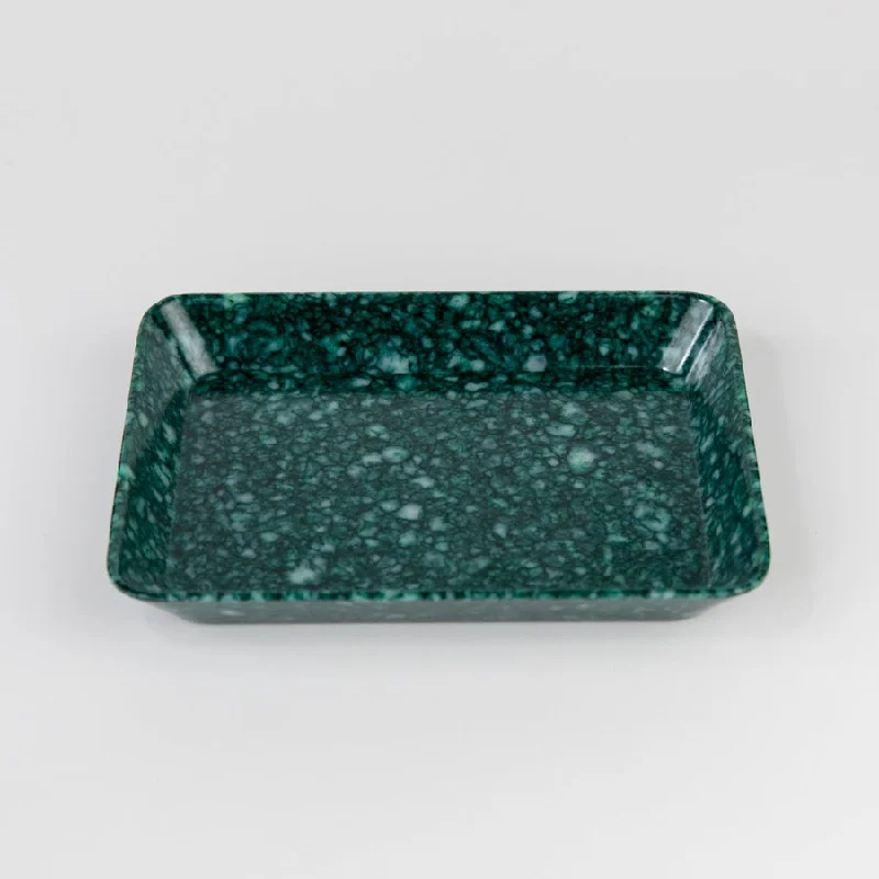 Marble Desk Tray / Small - Dark Green