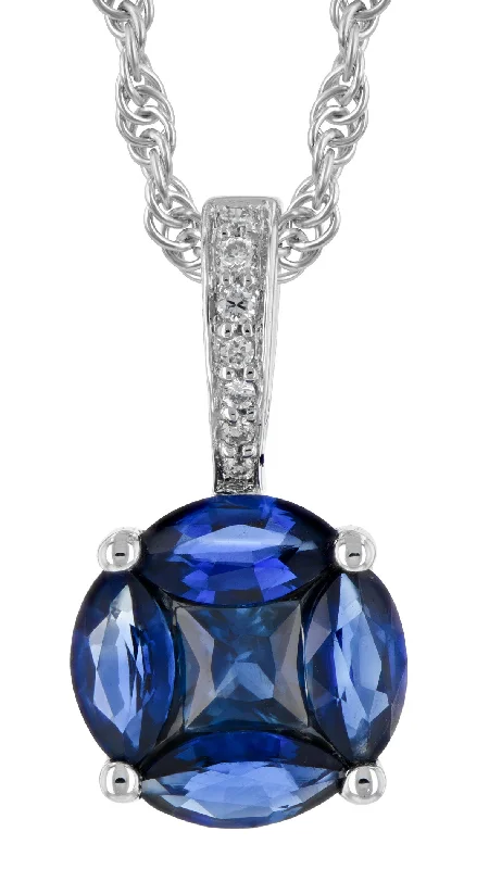 Sapphire Cluster Pendant