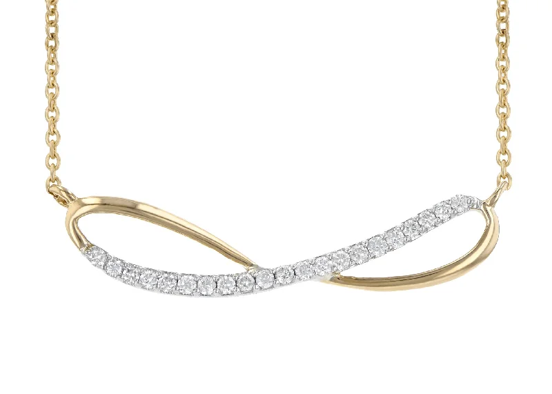 Twisted Diamond Bar Necklace