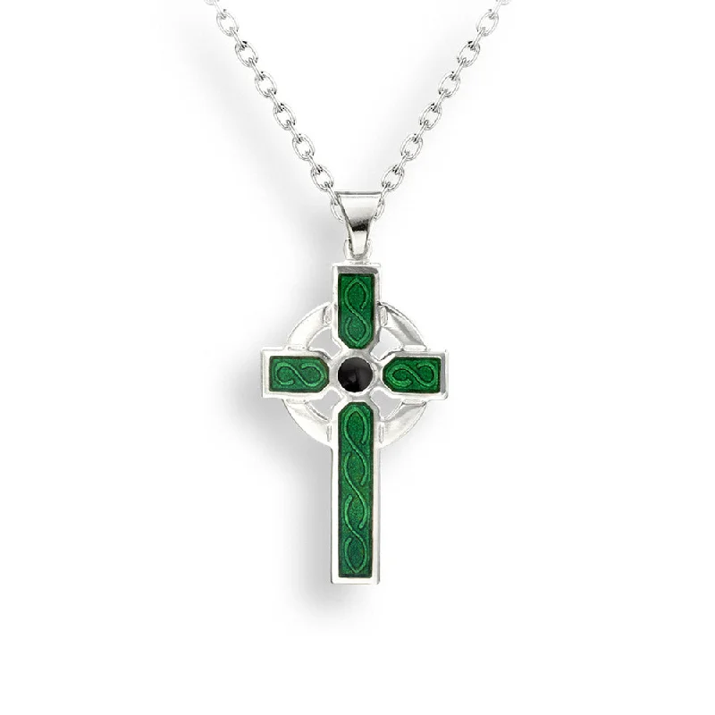 Nicole Barr Green Celtic Cross Necklace