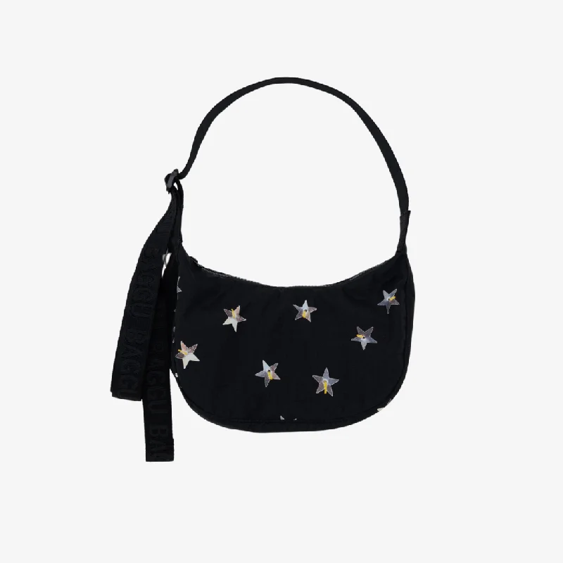 Small Nylon Crescent Bag - Stars