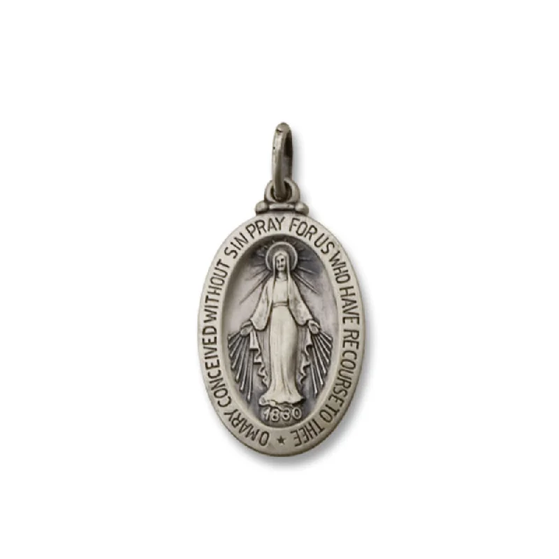 Sterling Silver Antiqued Miraculous Medal