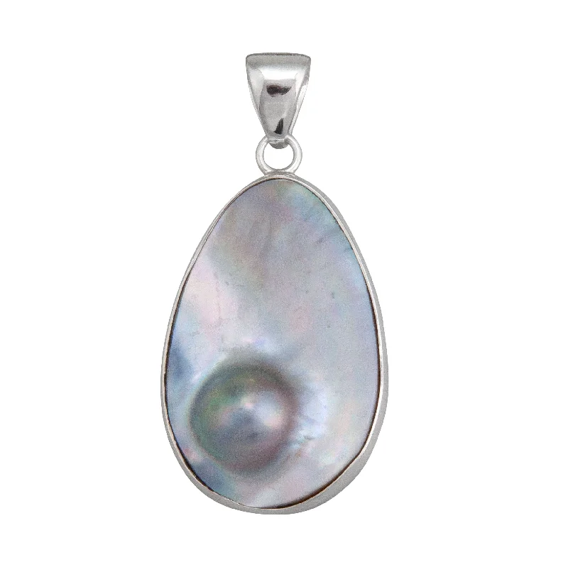 Sterling Silver Freeform Mabe Blister Pearl Pendant