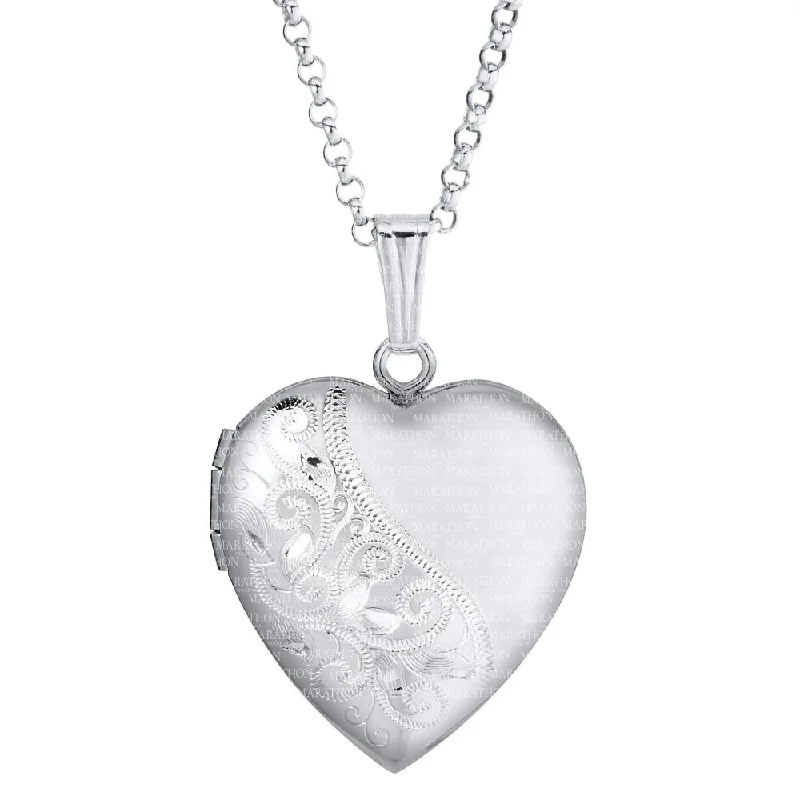 Sterling Silver Heart Locket Necklace