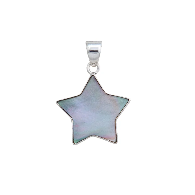 Sterling Silver Mother of Pearl Star Pendant