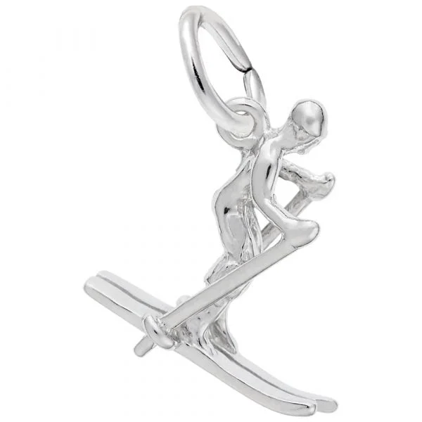 Sterling Silver Skier Charm