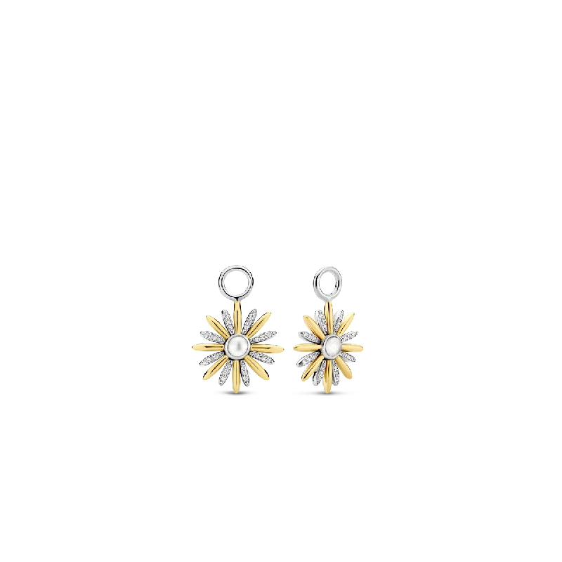 TI SENTO-Milano Sterling Silver/YG Plating Daisy Ear charm